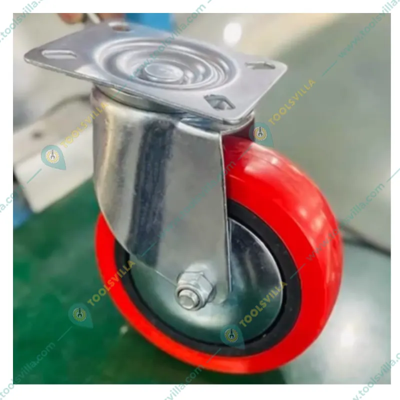 Heavy Duty 5 Inch 150-200 Kg Load Capacity Plate Type Castor Wheel (Pack Of 4)