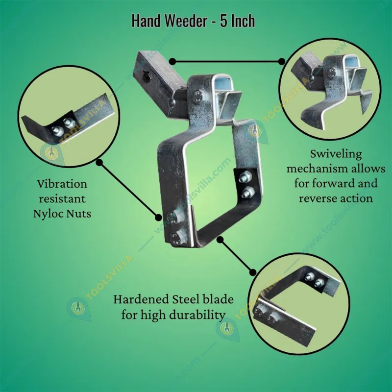 Heavy Duty Manual Weeder 5 inch for Weed and Grass Removal (Without Handle)