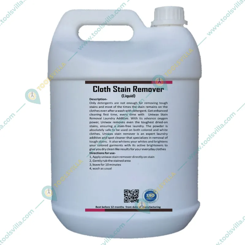 Uniwax 5Kg Cloth Stain Remover to Clean Tough Stains Like Coffee, Ketchup, Gravy Grease, Blood, Collocate Wine, Oil