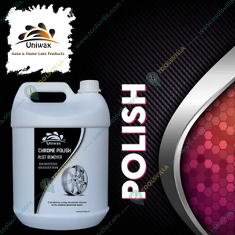 Uniwax 5L Chrome Polish Rust Remover for Chrome, Copper, Brass, Bronze, Gold, Nickel and Stainless Steel