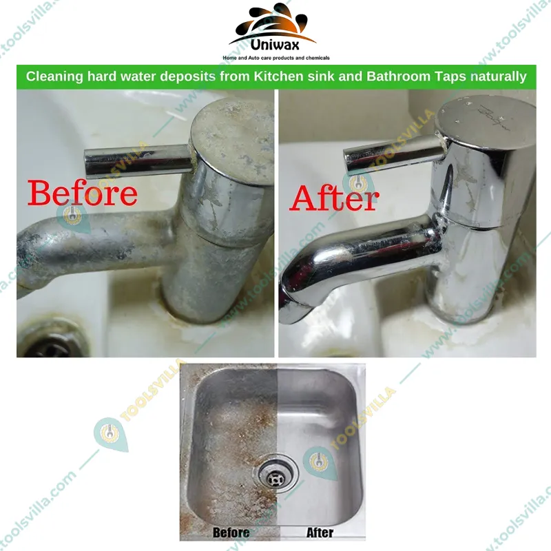 Uniwax 5L Metal Polish and Cleaner for Chrome, Copper, Brass, Zinc, Stainless Steel to Remove Stain, Scales, Oil