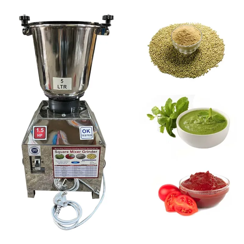 Heavy Duty 5L Square Model Mixer Machine With 1.5 HP Motor, 12Kg/hr Grinding Capacity