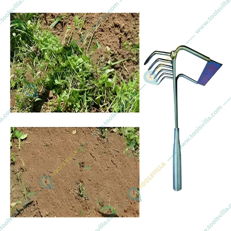 Heavy Duty 6 Teeth 2 in 1 Weeder, Cultivator without Handle for Agriculture (Pack of 5 Pcs)