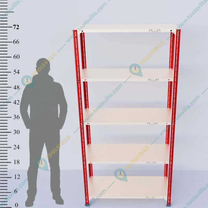 ALIJA 72 x 35 x 15 Inches 5 Shelves Multipurpose Storage Rack With Accessories 