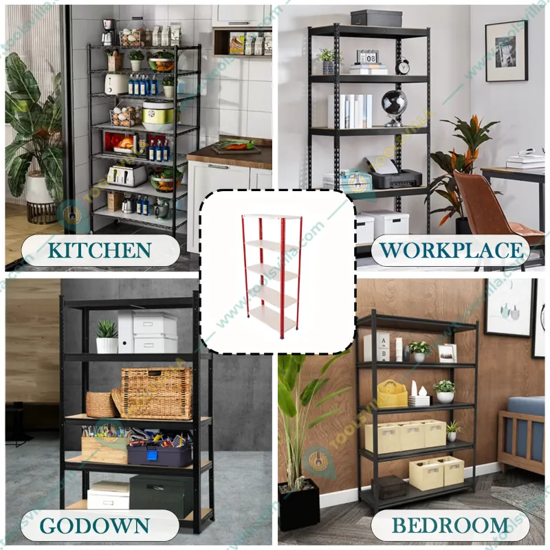 ALIJA 72 x 35 x 15 Inches 5 Shelves Multipurpose Storage Rack With Accessories 