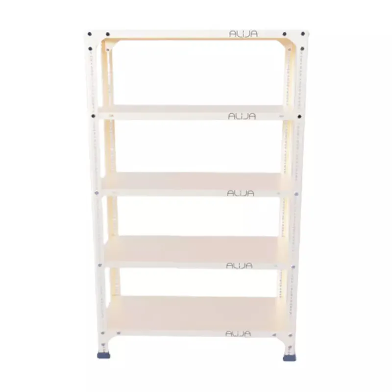 Menage 48 x 29 x 12 Inch 5 Shelves Ivory Colour Multipurpose Storage Rack (22 Gauge Shelf 16 Gauge Angle)