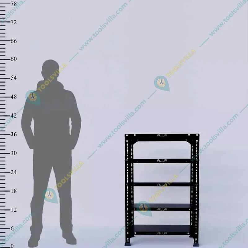 Menage 36x23x9 Inch 5  Shelves Multipurpose Storage Rack With Accessories