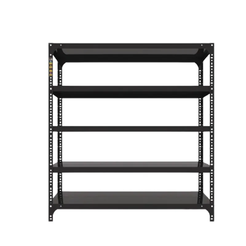 FIDVI® 9D X 35L X 36H Inch 5  Shelves Powder Coated Slotted Angle Metal Rack With Accessories ( SR-511)