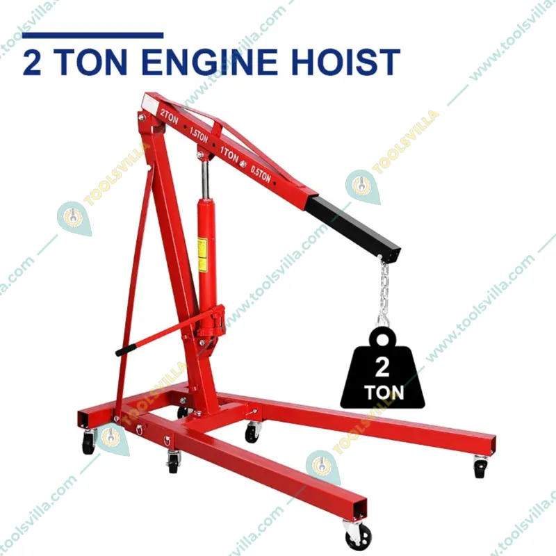 Icon 2 Ton Hydraulic Floor Crane / Engine hoist Mith 8 Feet Maximum Lifting Height 