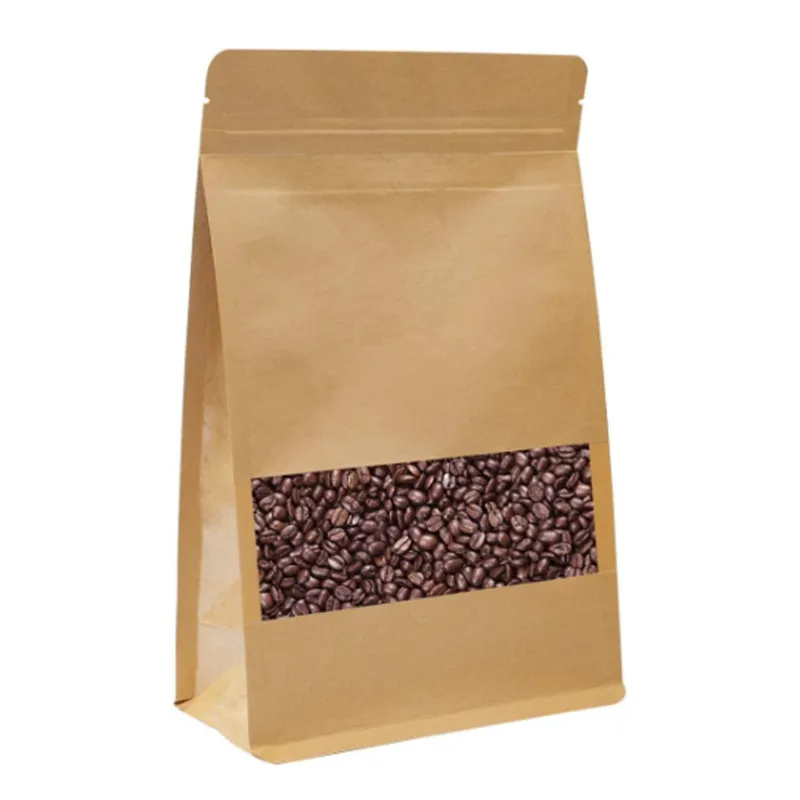 50 Pcs, 600gm Octagon Stand Up Pouches with Window