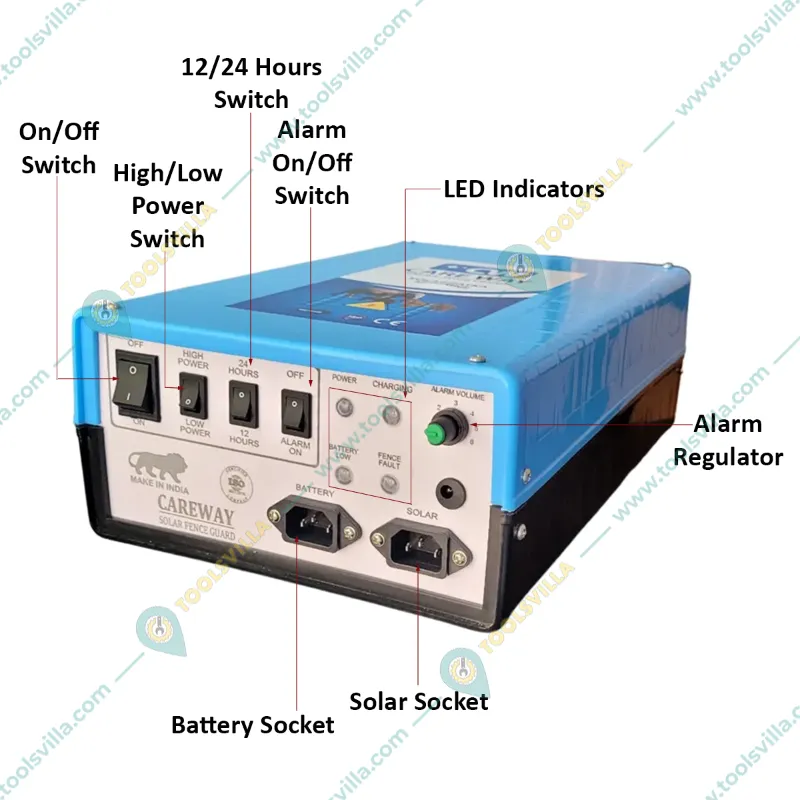 Careway 15 KV Solar Zatka Machine to Cover 60 Acre Area for Agricultural Purpose