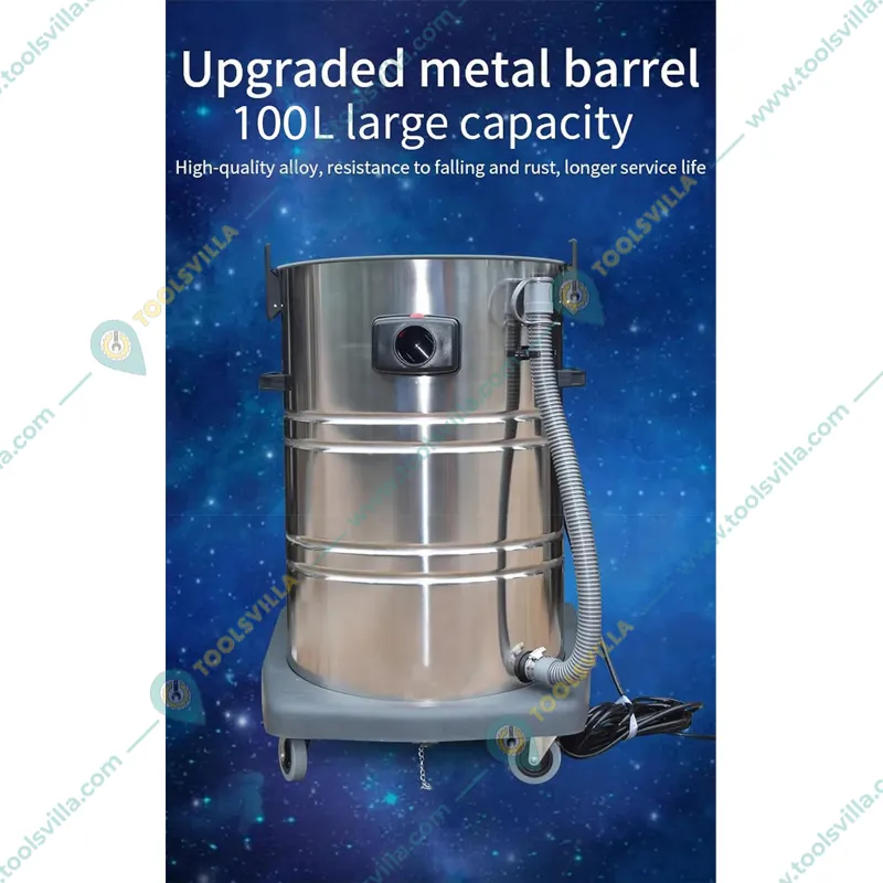Premium Quality 100 Ltr Commercial Wet and  Dry Vacuum Cleaner With 4500W Triple Motor and All Required Accessories
