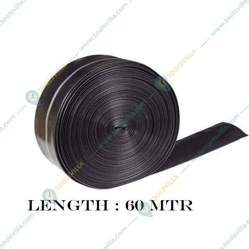 HDPE 2.5 Inch Lapeta Lay Flat Tube Pipe Suitable for Irrigation, Agriculture & Farming(Black)(Size-60 mtr)