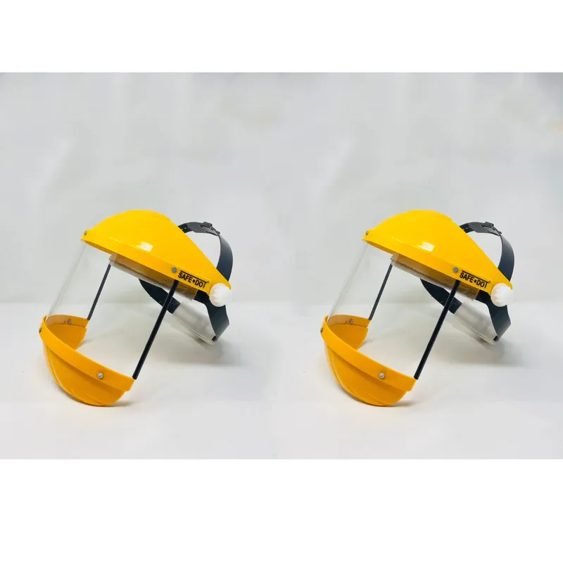 SAFEDOT Pack of 2 A Type Ratchet Face Shield 6 x 12 inch For Safety Purpose (SDV 15)