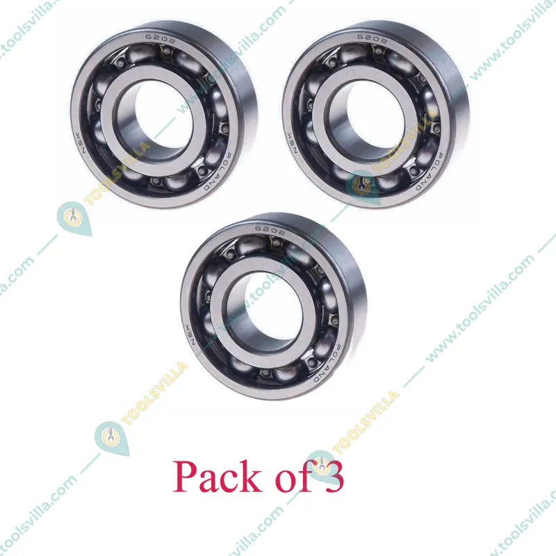 Heavy Duty 6202 Bearing (3 Pieces) ,for 58cc Petrol Chainsaw, CS 150