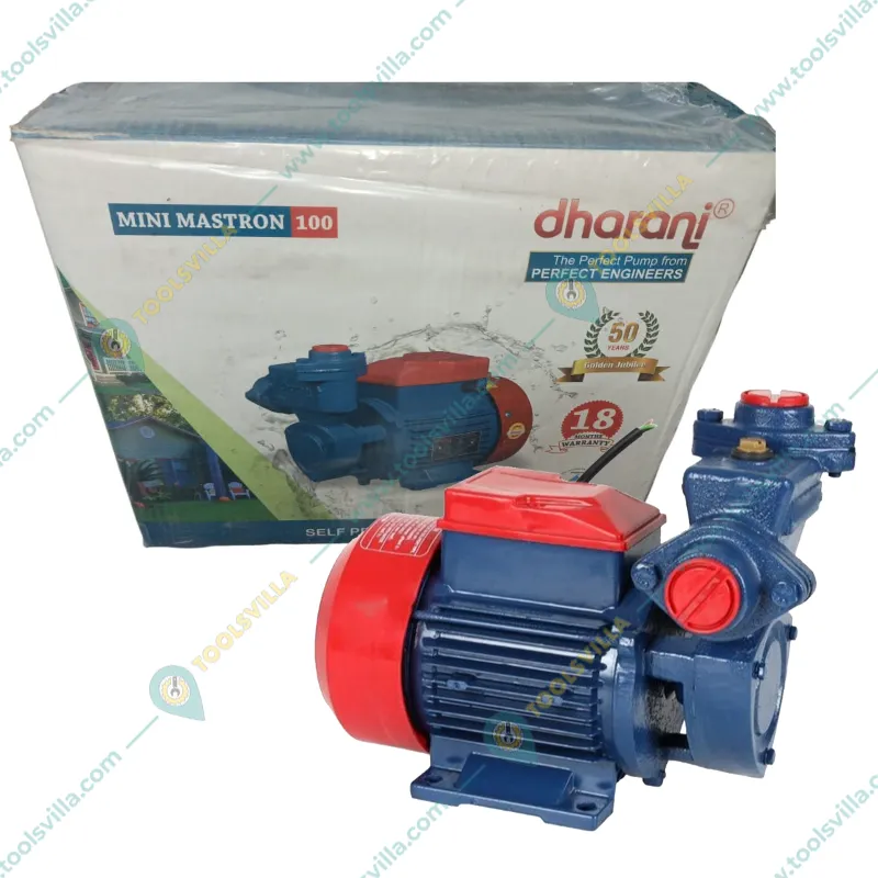 Dharani (Mini Mastron 100) 1HP 1Ph Self Priming Monoblock Pump, Copper Winding, 3750LPM, 48M Max. Head (1 Year Warranty)