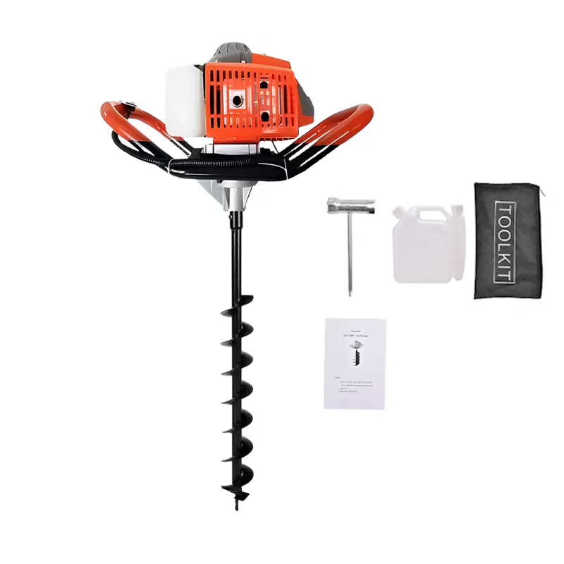 Heavy Duty 63-cc with 101.6 mm (4 inch) Drill Bit For Earth Auger/ Post Hole Digger Machine