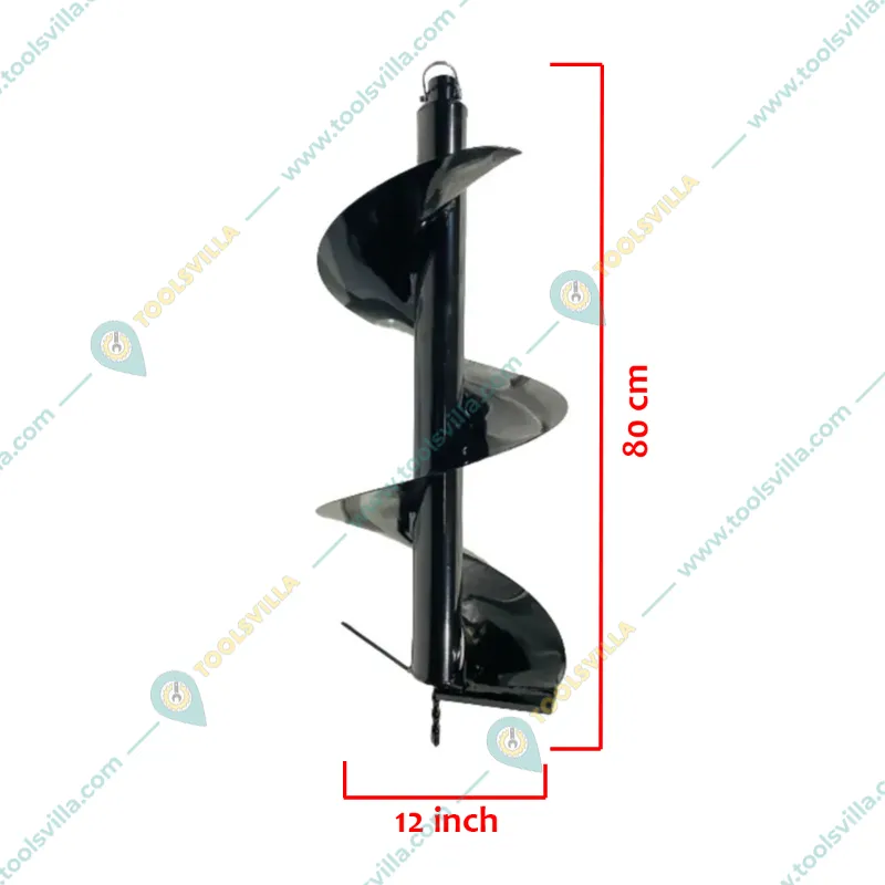 Greenleaf 63-cc 2-stroke Petrol Earth Auger with 12 inch Auger Bit | Post Hole Digger | Soil Drilling Machine