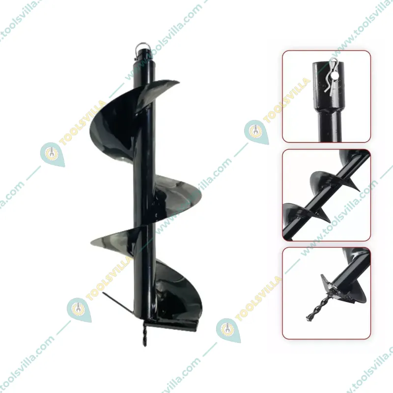 Greenleaf 63-cc 2-stroke Petrol Earth Auger with 12 inch Auger Bit | Post Hole Digger | Soil Drilling Machine