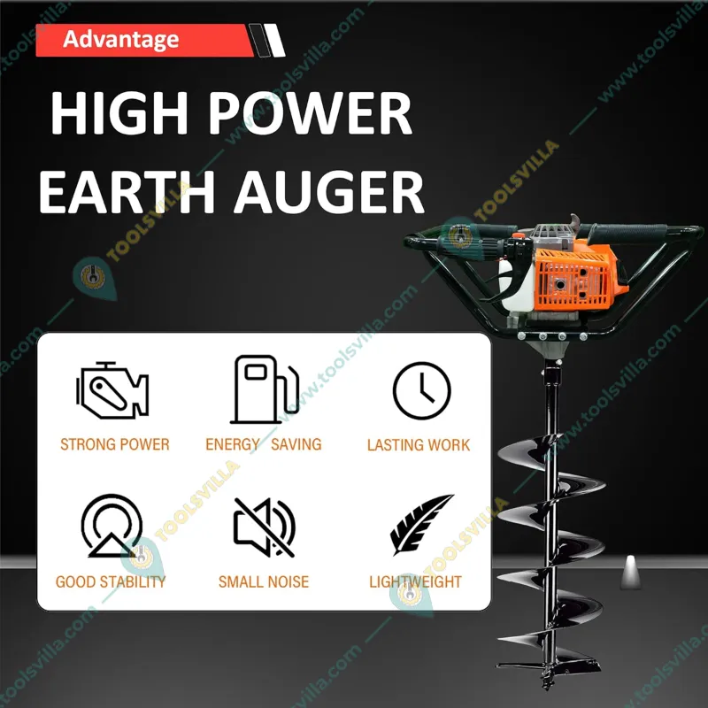 Rico Italy 2-stroke 63-cc Earth Auger with 6 inch Auger Bit | RI-6300EA