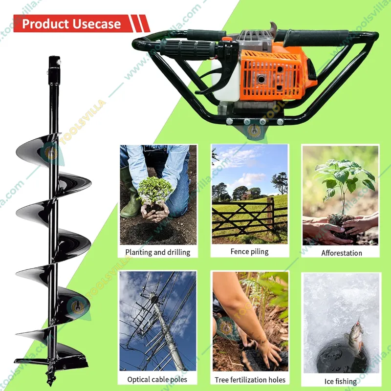Rico Italy 2-stroke 63-cc Earth Auger with 6 inch Auger Bit | RI-6300EA