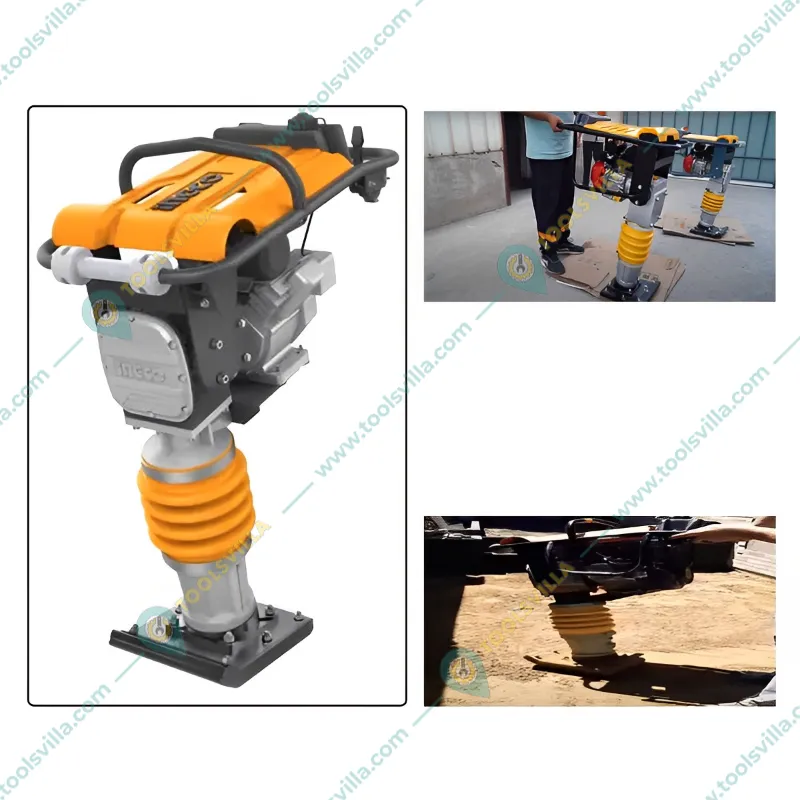 Ingco Gasoline Tamping Rammer With 6.5 HP Engine For Soil Compaction (GRT75-2)