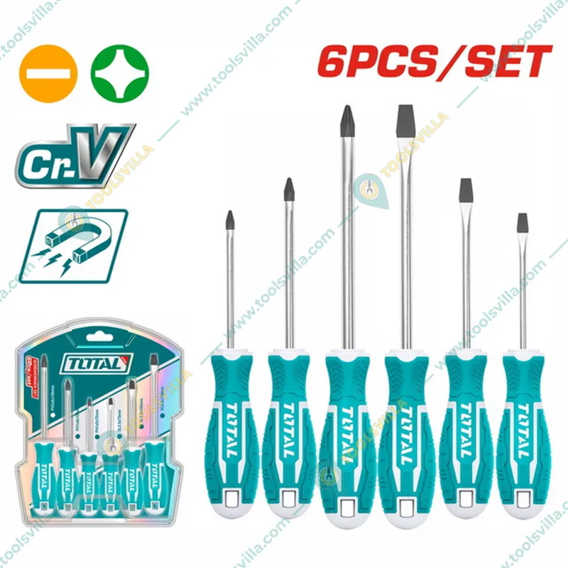  Total 6 Pcs Round Blade Screwdriver Set (THT250606)