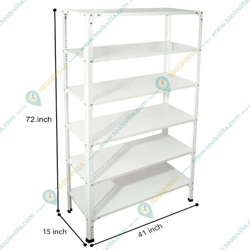 ALIJA 72 x 41 x 15 Inch 6 Shelves Multipurpose Rack With Accessories (22 Gauge Shelf 16 Gauge Angle)