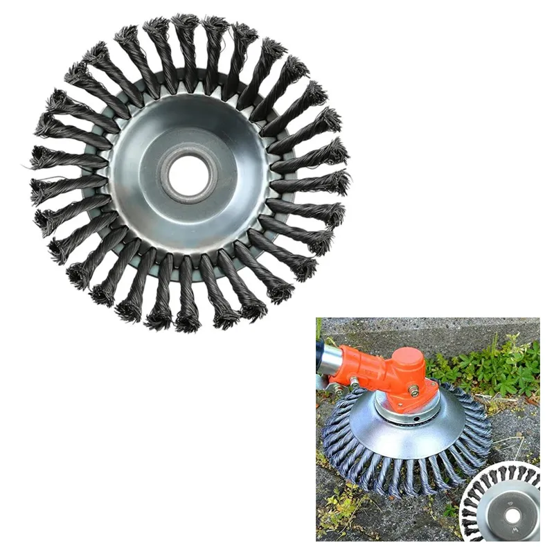 Heavy Duty 6 inch Twisted wire Trimmer Attachment for Petrol Brush Cutter 