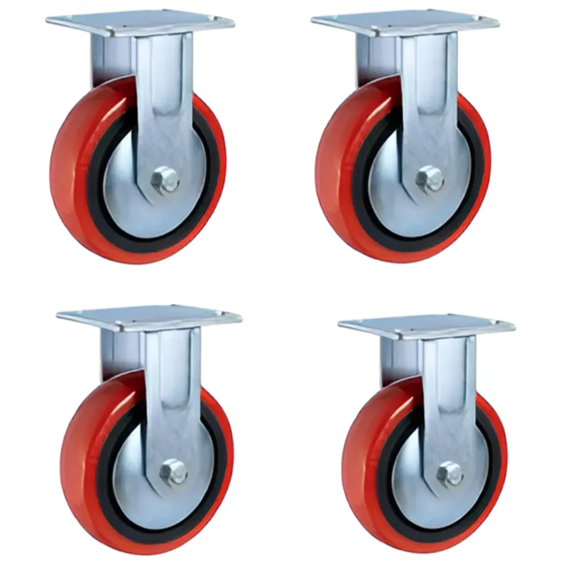 Prakash 6 Inch Heavy Duty Fixed Type Caster Wheel ( Pack Of 4)