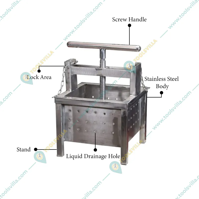 Made in India Manual Paneer Press Machine, 6 Kg per 15 Minutes
