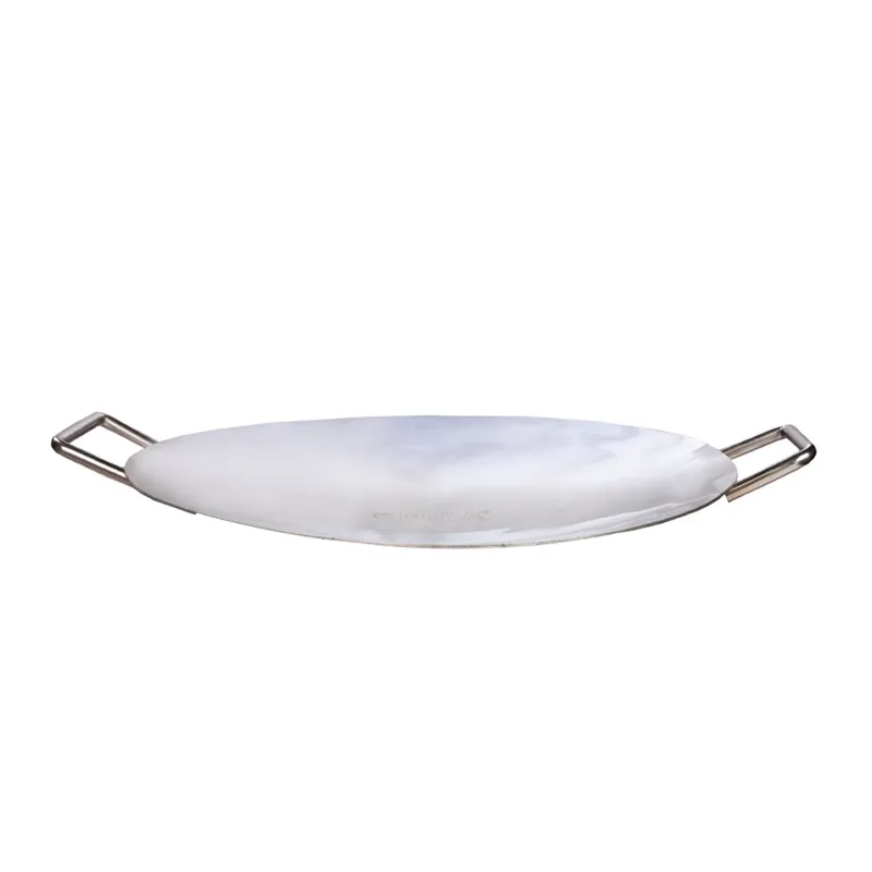 Commercial 6 mm Round Tawa Platter of 16 inch Diameter, Stainless Steel Body, for Catering Purpose