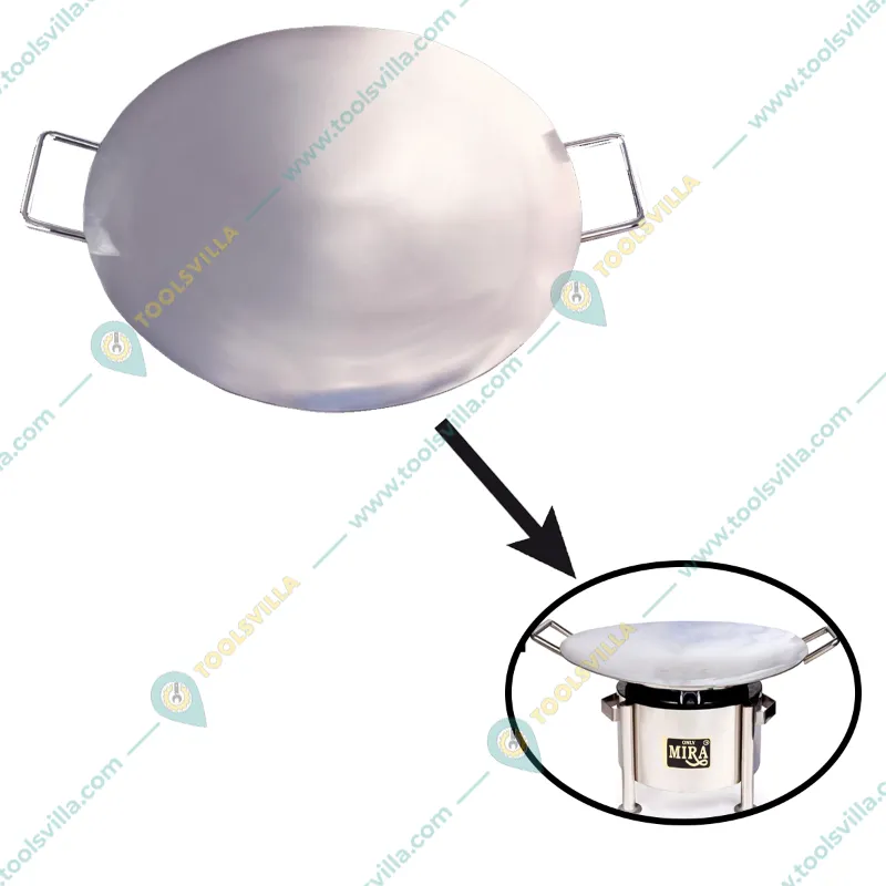 Commercial 6 mm Round Tawa Platter of 16 inch Diameter, Stainless Steel Body, for Catering Purpose