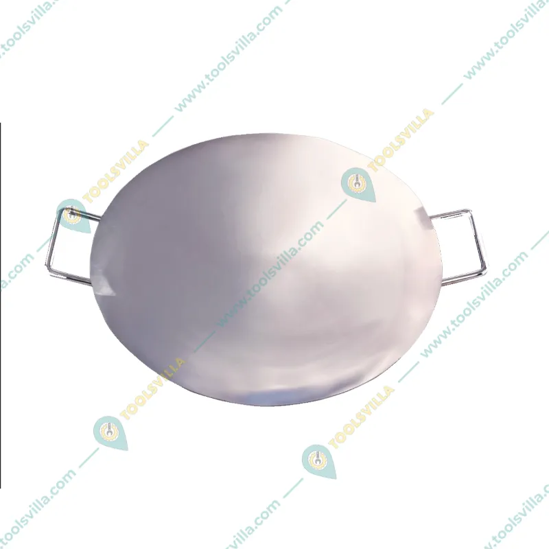 Commercial 6 mm Round Tawa Platter of 16 inch Diameter, Stainless Steel Body, for Catering Purpose