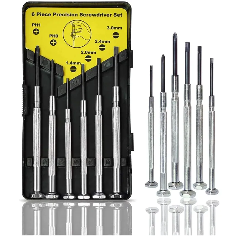 Hukums 6 pcs Precision Screwdriver Set for Jewelry Watch Eyeglass Repair