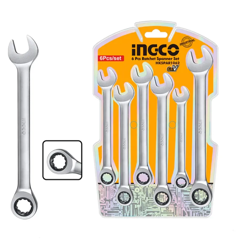 Ingco 6 Pcs Ratchet Spanner Set (HKSPAR1062)