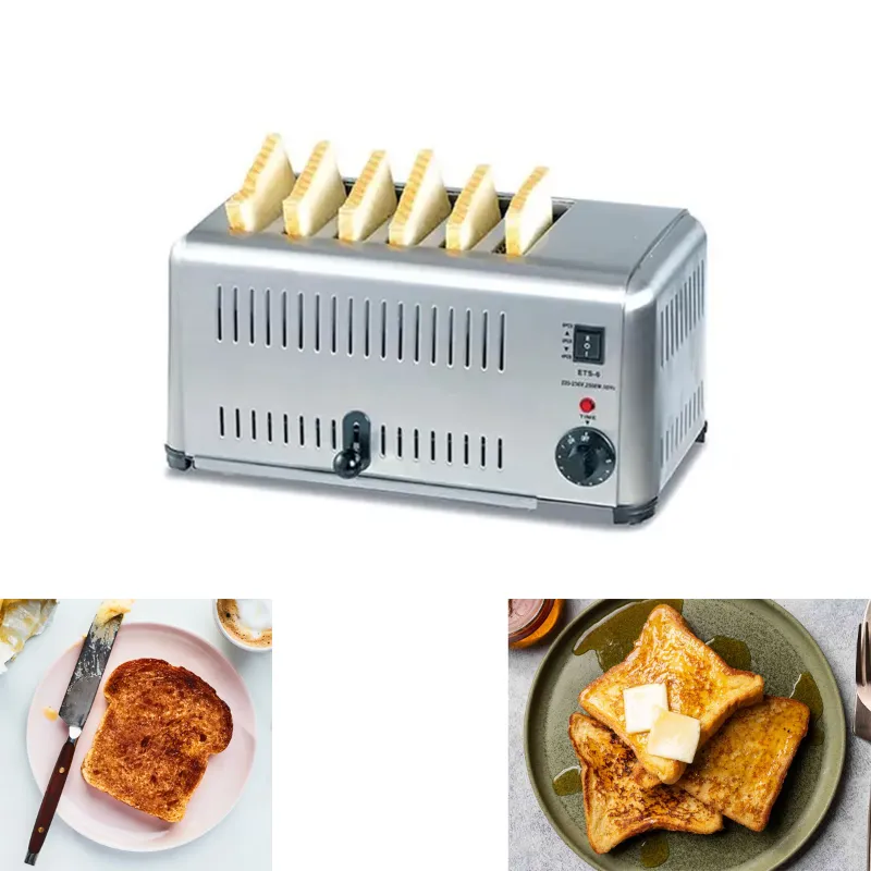 Premium Quality 6 Slice Electric Stainless Steel Bread Toaster, 3000W 