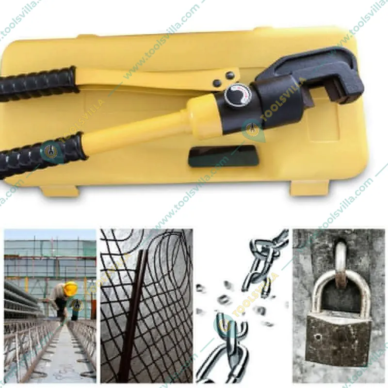 Nutronics 6 Ton 4-12 mm Steel Heavy Duty Bolt Chain Hydraulic Rebar Cutter (SC-12)