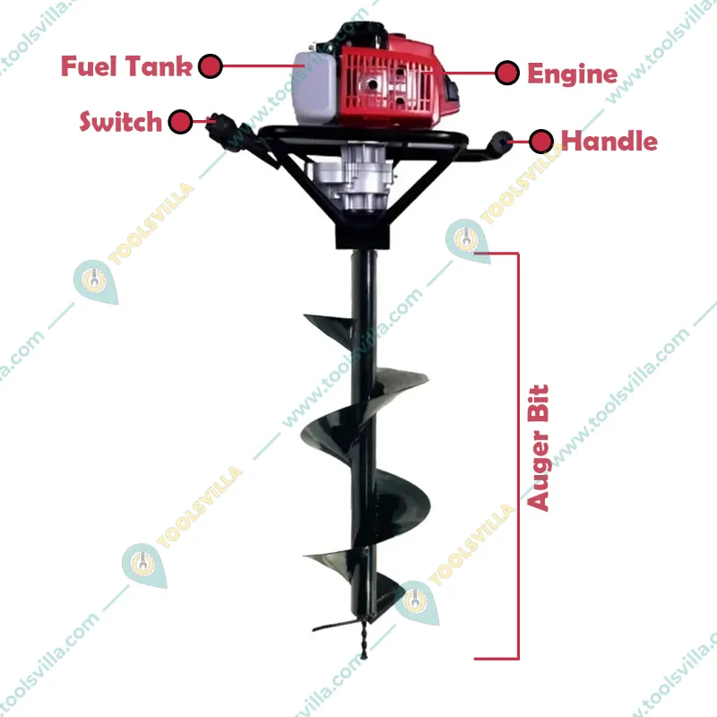 RBD 72-cc Petrol Operated Earth Auger with 10 inch Auger Bit (with 2-Year Warranty)