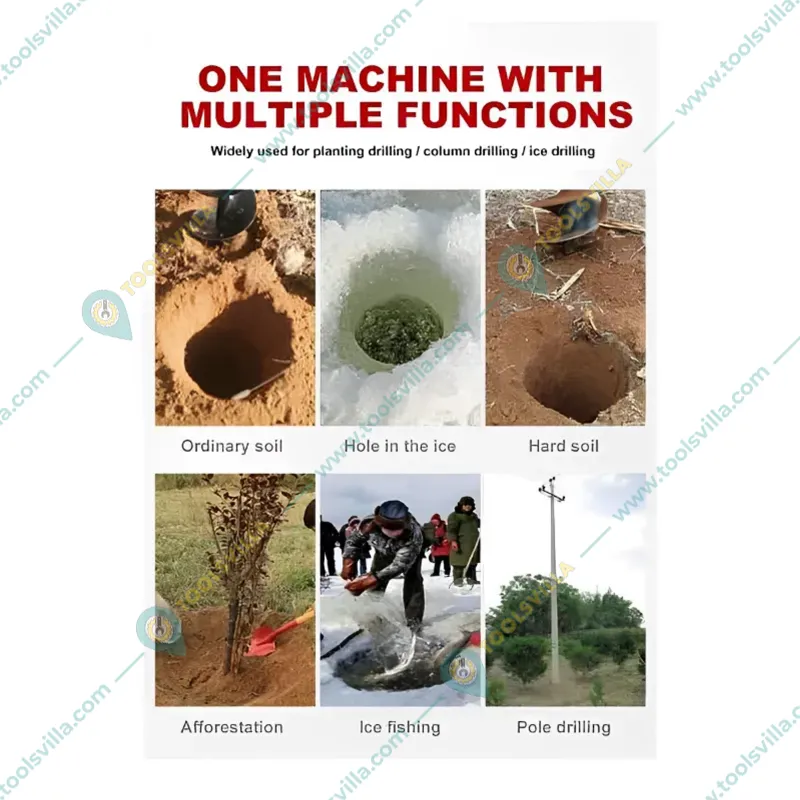 RBD 72-cc Petrol Operated Earth Auger with 10 inch Auger Bit (with 2-Year Warranty)