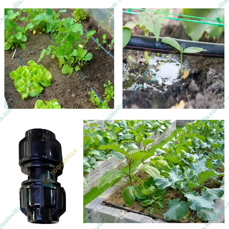 High Quality 63 mm PP Compression Joiner used in Lateral Pipe for Drip Irrigation (Pack of 2 Pcs)