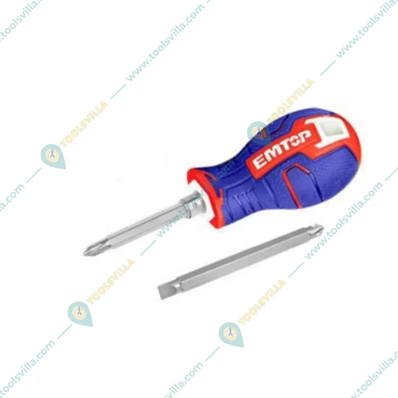 EMTOP 6.35 x 75 mm Shank Size 2-in-1 Screwdriver Set (ESDRH0201) – Pack of 2
