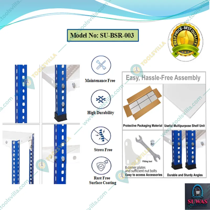 Suwas Trolley 80 Kg/Shelf Load Capacity Powder Coated  BIN Storage Rack,5 Shelves ( 40 Bins)  With 1 Year Warranty (SU-BSR-003)