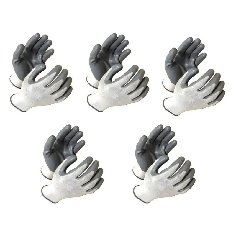 7 Shield Rubber Grade, Cut Resistant, PU Coated Safety Poly-nylon Hand Gloves(Pack-5)