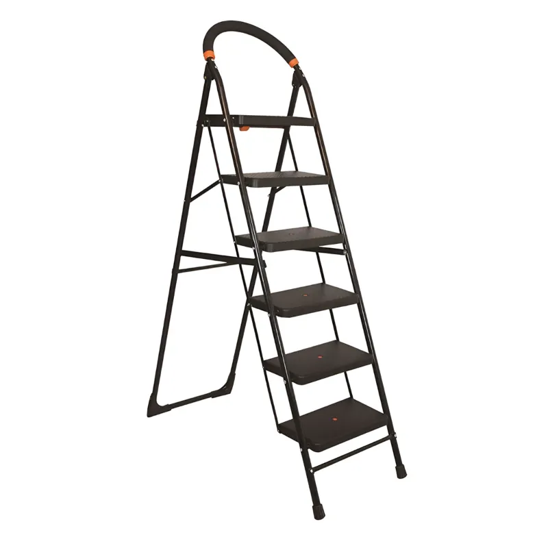 Heavy Duty 6-Wide Steps 6.3 Feet Slip Resistant Folding Ladder 