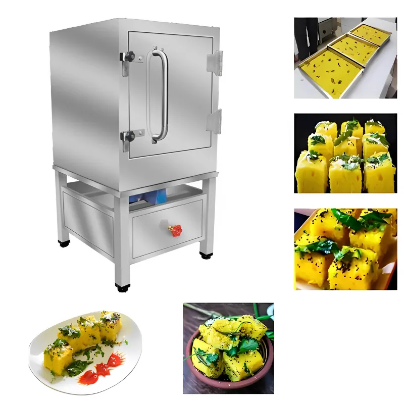 Heavy Duty Stainless Steel 304 Gas Operated 8 Tray Dhokla Making Machine