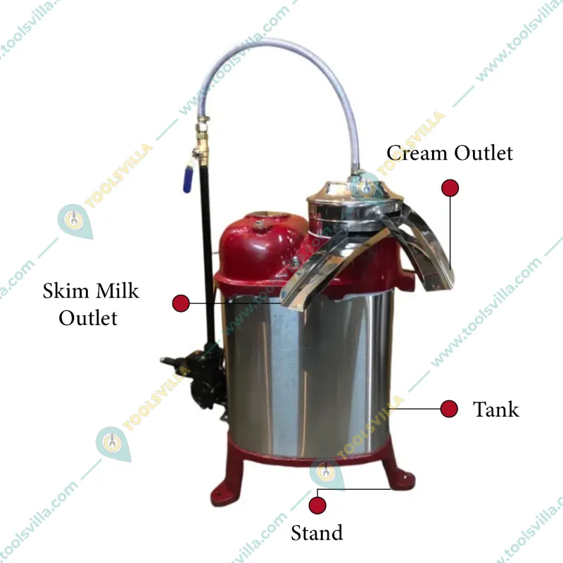 Made in India 0.5 HP Heavy Duty 800 LPH Electric Pump Operated Milk Cream Separator