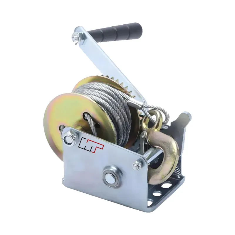 HT Manual Hand Winch With 10-Meter & 6 mm Wire Rope And Eye Hook(Capacity-800 LBS)