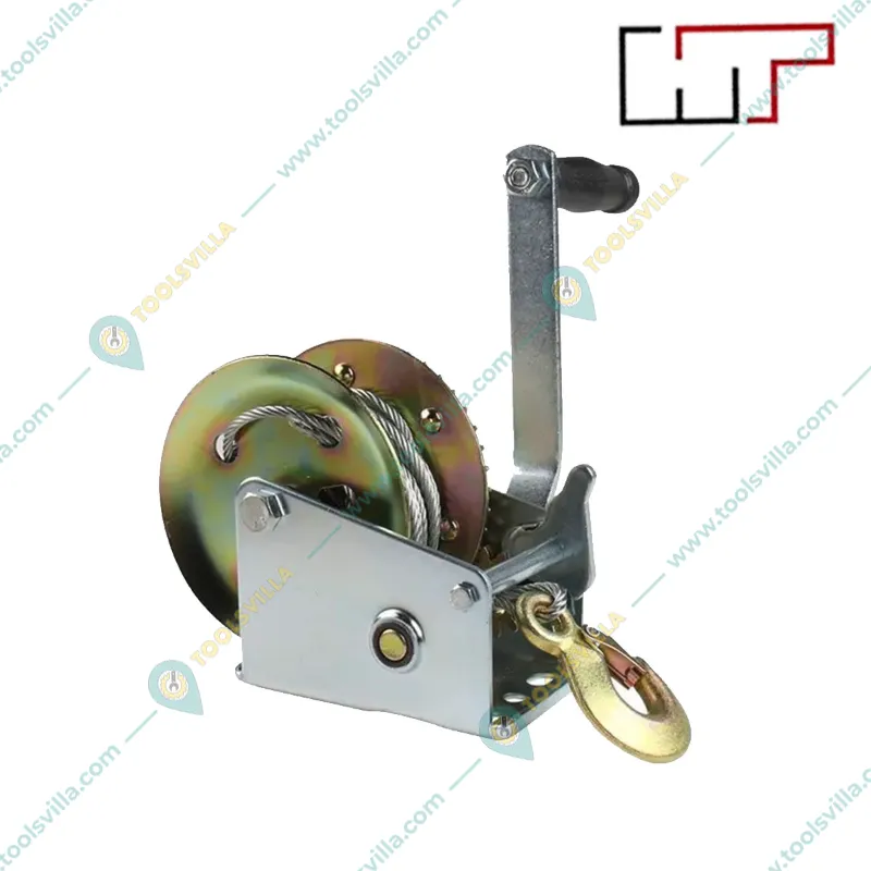 HT Manual Hand Winch With 10-Meter & 6 mm Wire Rope And Eye Hook(Capacity-800 LBS)