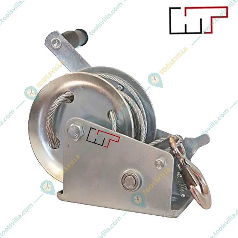 HT Manual Hand Winch With 10-Meter & 6 mm Wire Rope And Eye Hook(Capacity-800 LBS)